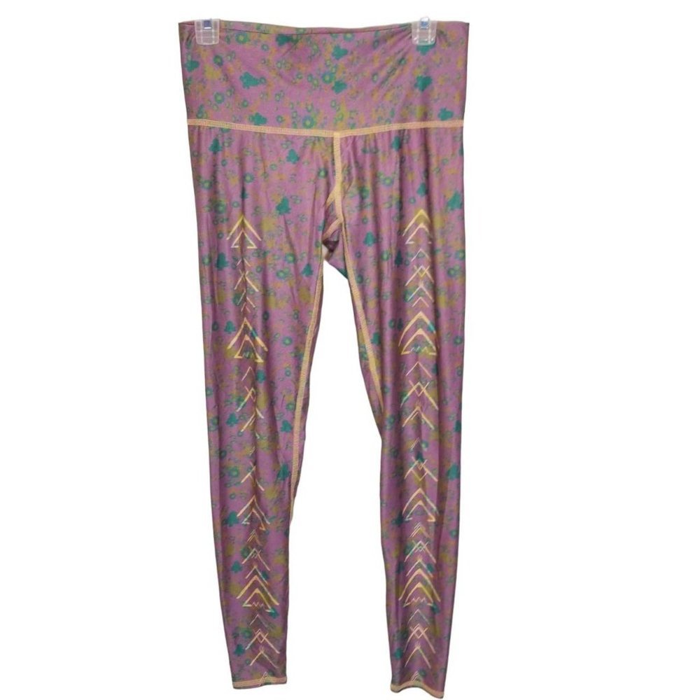 Teeki Womens M Pink Floral Geometric Print Ankle Y